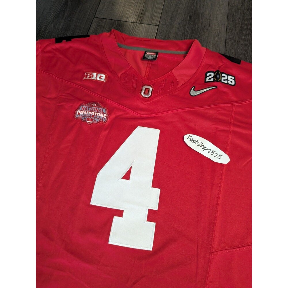 🚨 Jeremiah Smith #4 Ohio State Buckeyes Stitched Heritage 🏈 Jersey Men's 2XL - Picture 4 of 5